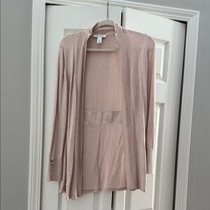 White House Black Market Blush Open-Front Cardigan